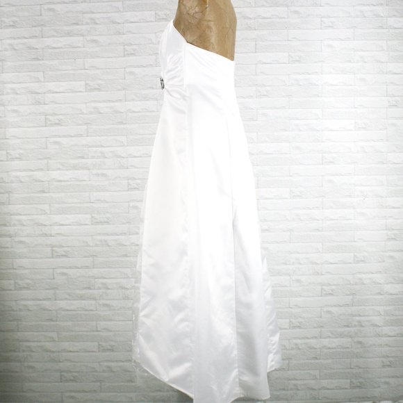 POLY USA Dress Flowergirl Jr Bridesmaid Formal First Communion White Girls Large - Picture 4 of 13